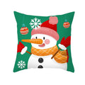Axyaa Christmas Elk Santa Claus Cushion Cover Home Decor Square