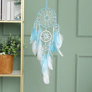 Axyaa Five-ring Tree of Life Dream Catcher with Natural Feathers