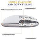 Axyaa Luxe Down & Feather Neck Pillow for Stomach & Side Sleepers - Multi Size