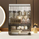 Axyaa Clear Lid Cosmetic Storage Box with 2 Drawers - Large Capacity Skincare Organizer