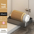Axyaa Sliding Dish Rack Drawer: Kitchen Storage Solution with Sliding Rail-Efficient Bowl Shelf