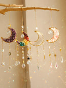 Axyaa Crystal Prism Wind Chimes Rainbow Maker Wall Hanging Room Decor Moon Catchers