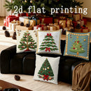 Axyaa Christmas Tree Pattern Pillow Covers for Sofa Bedroom Car Decor