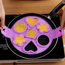 Axyaa Silicone Pancake Maker 7-Hole Nonstick Mold for Family Cooking