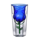 Axyaa 200ml Pink Rose Double Wall Coffee Wine Glasses Cup