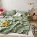 Axyaa Korean Ruffles Princess Quilt Set | High Quality Soft Skin-friendly Summer Comforter