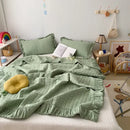 Axyaa Korean Ruffles Princess Quilt Set | High Quality Soft Skin-friendly Summer Comforter