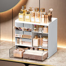 Axyaa Clear Cosmetic Organizer with Drawers - Desktop Storage Box for Makeup and Stationery