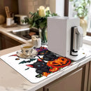 Axyaa Halloween Pumpkin Kitchen Drying Mat