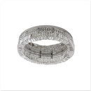 Axyaa Crystal Ceiling Light Fixture LED Chandelier for Bedroom, Modern Steel Design