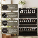 Axyaa 3-Door Shoe Storage Cabinet: Entryway Organizer, Freestanding Slim Design