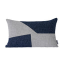 Axyaa Luxury Gray & Blue Sofa Cushion with Stitching, Square Hotel Pillow