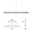 Axyaa Modern Luxury Glass Pendant Chandelier for Dining Living Kitchen