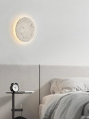 Axyaa Round Stone Wall Light Sconce - Restaurant Bedside Art Decor, 3000K, 23/30cm