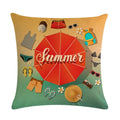 Axyaa Printed Linen Pillowcase 45*45cm for Sofa Chair Decoration