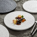 Axyaa Frosted Black & White Western Plate Set, Electroplated Cake & Steak Flat Plate