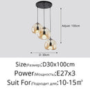 Axyaa Black Glass LED Ceiling Chandelier for Living Room Bedroom Dining Table
