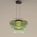 Axyaa Minimalist Glass Chandelier LED Pendant Lights for Modern Home Décor