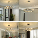 Axyaa Crystal Chandeliers: Modern Chrome Metal LED Pendant Lights