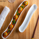 Axyaa Ceramic Fish Sushi Plate Creative Serving Tableware