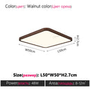 Axyaa Walnut LED Ceiling Lamp for Modern Living Room, Study, and Bedroom
