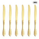 Axyaa Palace Series Stainless Steel Gold Tableware Set for Home, Hotel, Restaurant