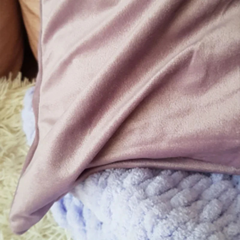 Soft Purple Velvet Cushion Covers for Cozy Home Decor - Axyaa