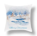 Axyaa Blue Ornament Pillowcase: Festive Home Decor Cushion Cover for Christmas & New Year