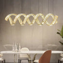Axyaa LED Chandelier: Modern Luxe Pendant for Home, Office, or Dining Room