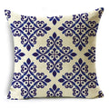 Axyaa Blue & White Porcelain Pattern Pillowcase - Sofa Decor 40cm/45cm/50cm