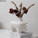 Axyaa Abstract Art Ceramic Vase for Flowers Arrangement and Room Decoration