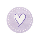 Pink Love Plush Carpet by Axyaa: Cute Minimalist Bedroom Rug for a Cozy Living Space