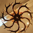 Axyaa Retro Deer Horn LED Pendant Light for Hot Pot Restaurant and Clothing Store