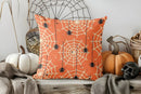 Axyaa Halloween Pumpkin & Spider Web Pillow Cover - Sofa, Bedroom, Car & More