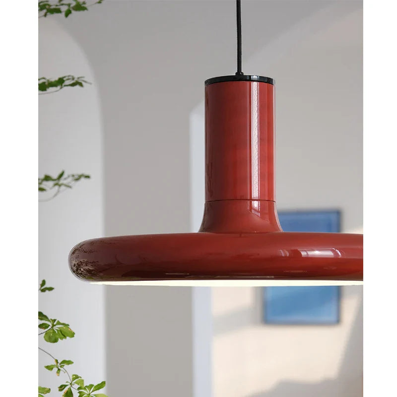 Axyaa Red Chandelier: Modern Danish Style for Bedroom, Restaurant, Study - Bauhaus Inspired