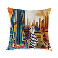 Axyaa Square Landscape Pillowcase for Home Decor - Set of 2