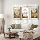 Rustic Barn Farmhouse Wall Art Poster Set by Axyaa for Modern Home Decor