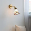 Axyaa Nordic LED Wall Light White & Pink Glass Flower Lampshade – Modern Kitchen Bathroom Stair Lighting