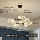 Axyaa Nordic Sky Chandelier: Modern LED Gold Magic Bean Bubble Lamp