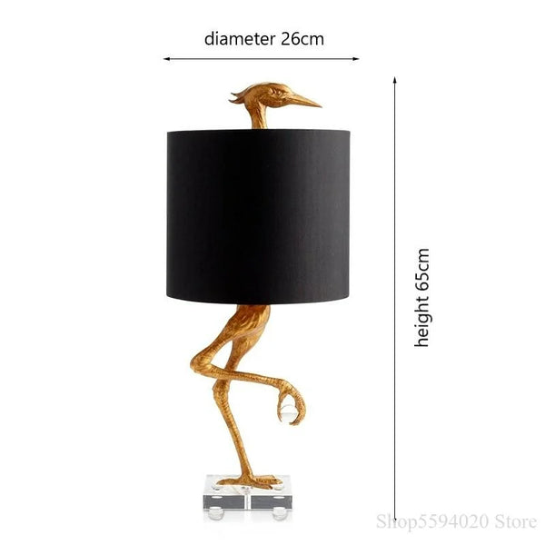 Axyaa Ostrich Table Lamp Modern Art Home Decor Light for Living Room & Bedroom