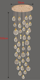 Axyaa Crystal Chandelier: Stair & Living Room Pendant Lighting
