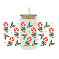 Axyaa Christmas Water Bottle with Lid & Straw | Festive Holiday Decor & Reusable Cup