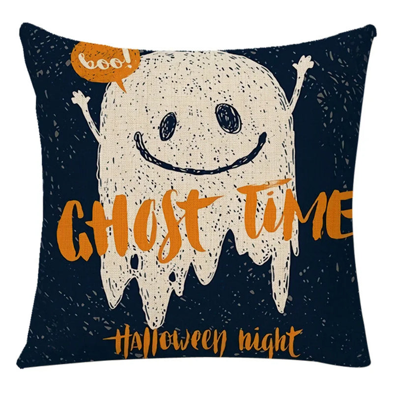 Axyaa Halloween Spider Pillowcase Black Castle Owl Thanksgiving Square Cushion Cover