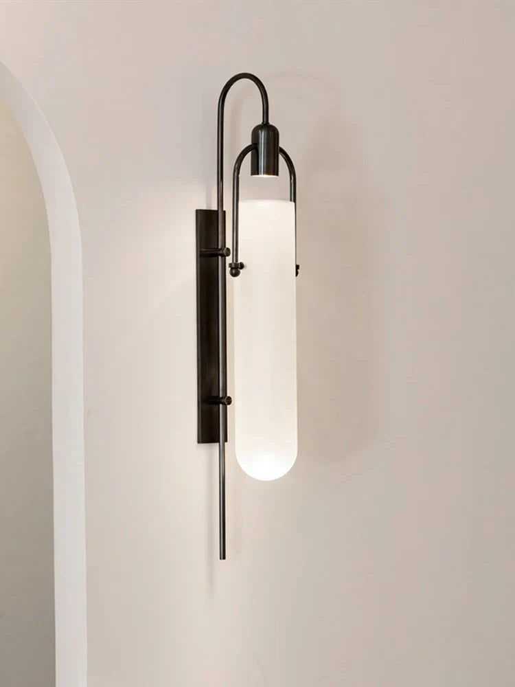 LED Glass Wall Lamp for Bedroom Lighting by Axyaa