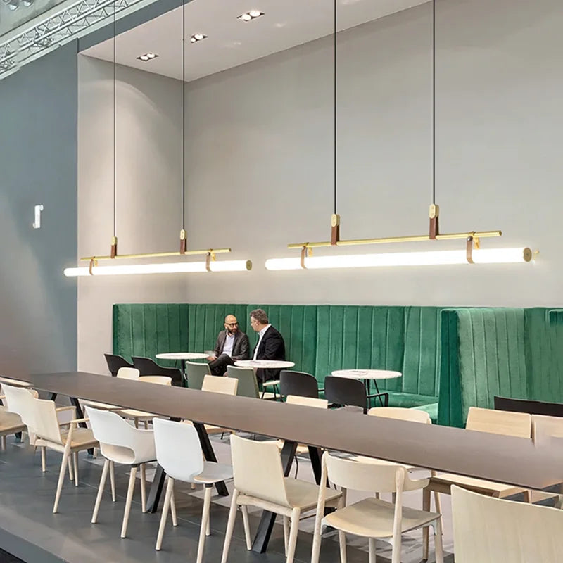 Axyaa Nordic Restaurant Pendant Light - Minimalist Luxury Strip Light