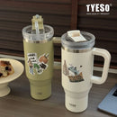 Axyaa 40oz Tumbler Cup Stainless Steel Insulated Coffee Mug with Straw