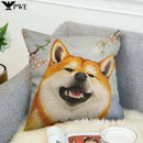 Axyaa Shiba Inu Pillow Cover for Decorative Home and Car Cushions