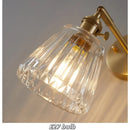 Axyaa Clear Glass Copper Wall Lights Nordic Modern Rotation Switch Lighting