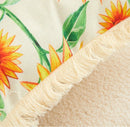 Nordic Sunflower Cotton Linen Pillowcase by Axyaa - Soft Cushion Cover for Home Sofa