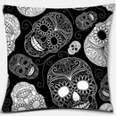 Axyaa Skull Print Series Cushion Cover - Rainbow Peach Decoration for Home